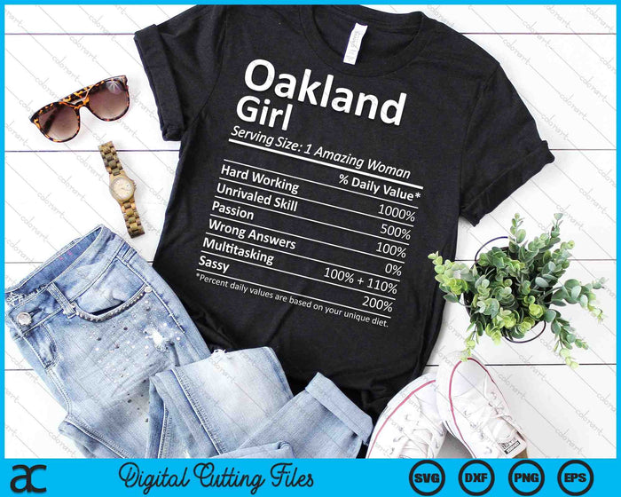 Oakland Girl CA California Funny City Home Roots SVG PNG Archivos de corte digital