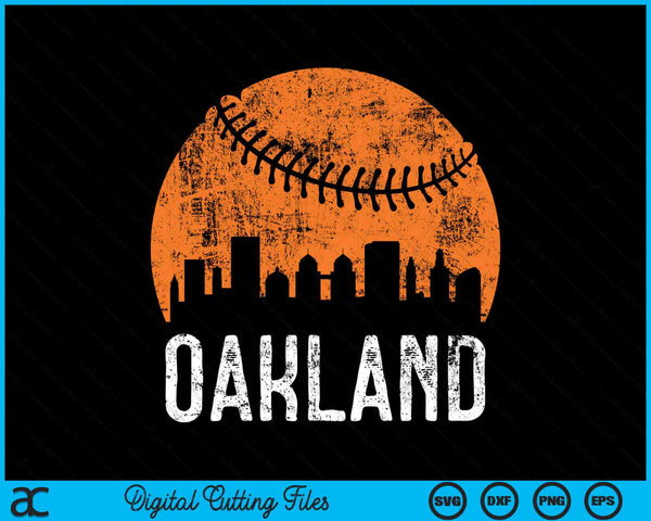 Oakland Skyline Oakland Baseball SVG PNG Digital Cutting Files