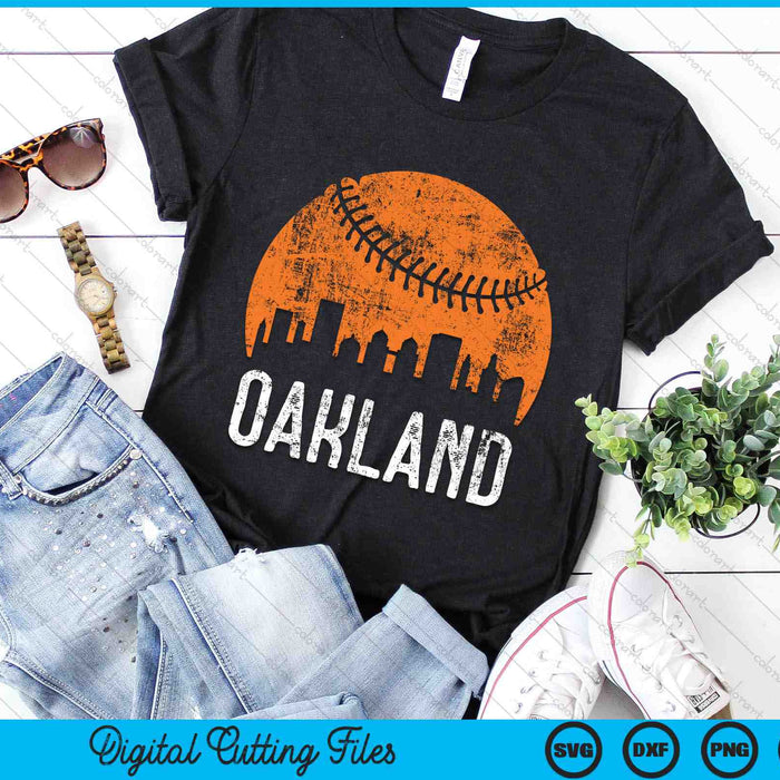 Oakland Skyline Oakland Baseball SVG PNG Digital Cutting Files