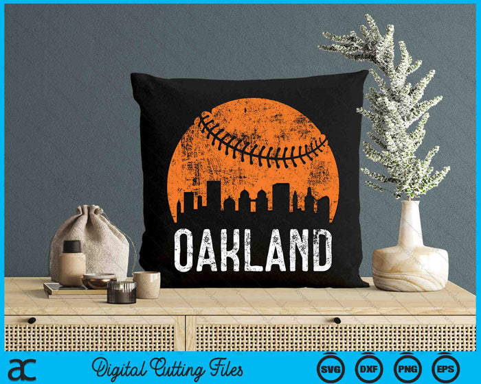 Oakland Skyline Oakland Baseball SVG PNG Digital Cutting Files