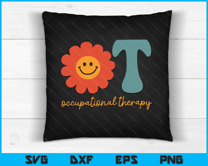 Terapia ocupacional OT Terapeuta OT Mes Groovy SVG PNG Archivos de corte digital