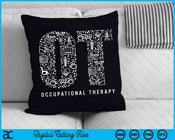 Terapia Ocupacional OT Mes Terapeuta SVG PNG Archivos de Corte Digital