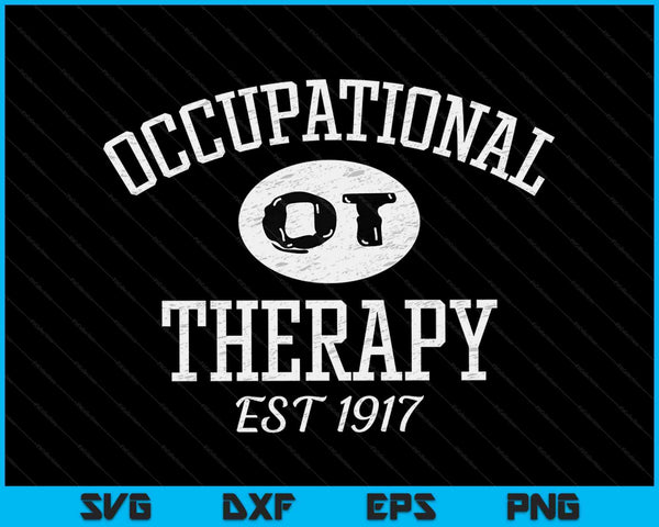 Occupational therapy vintage stressed SVG cut file