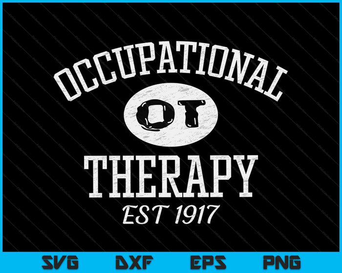 Terapia Ocupacional Vintage Estresado SVG PNG Archivos de Corte Digital
