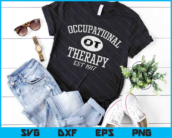 Occupational Therapy Vintage Stressed SVG PNG Digital Cutting Files