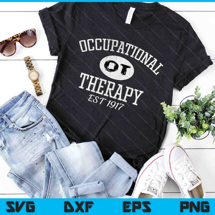 Occupational Therapy Vintage Stressed SVG PNG Digital Cutting Files