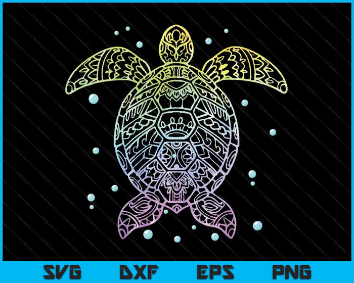 Ocean Animal Tie Dye Tribal Sea Animal Maori Turtle SVG PNG Digital Printable Files