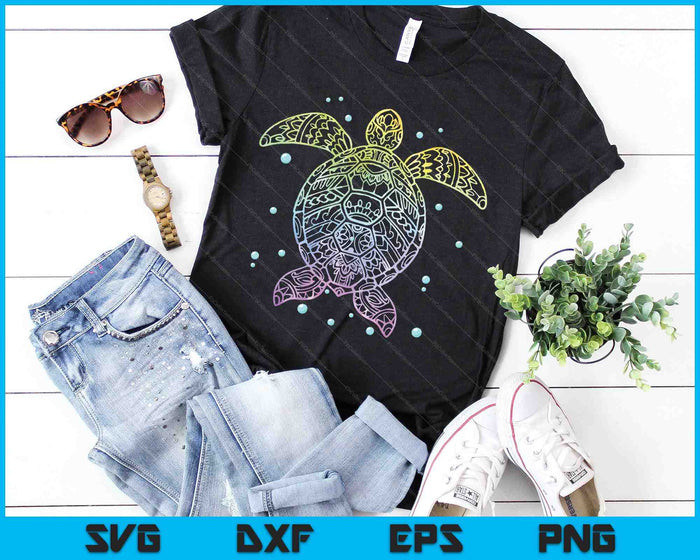 Ocean Animal Tie Dye Tribal Sea Animal Maori Turtle SVG PNG Digital Printable Files