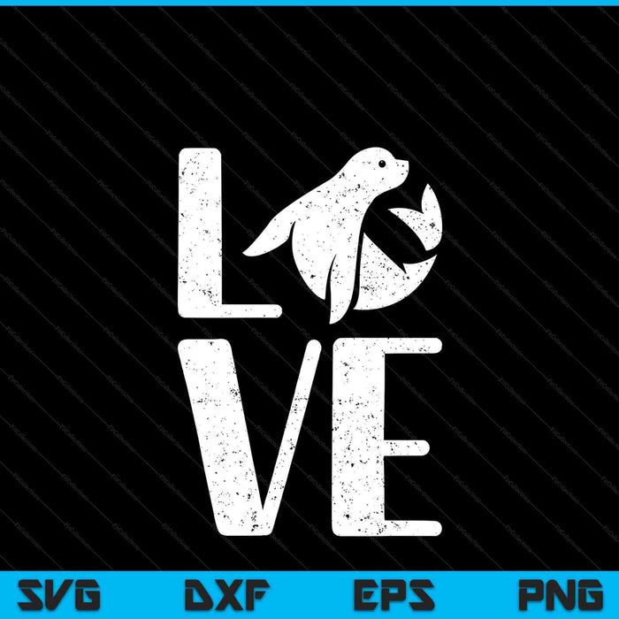 Ocean Puppy Seal Lover Valentines Day Gift Sea Lion SVG PNG Digital Printable Files