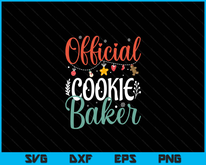 Official Cookie Baker Funny Christmas Couples Matching SVG PNG Digital Printable Files