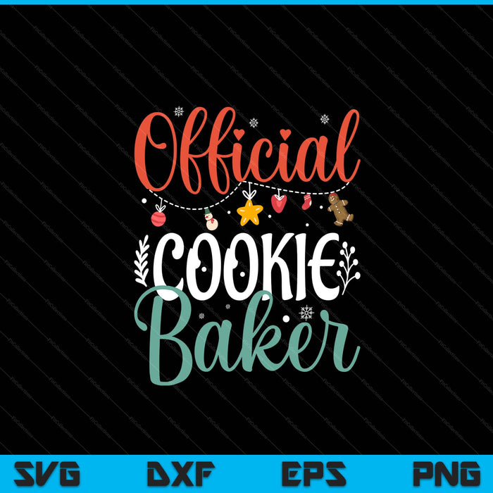 Official cookie baker Christmas couples matching SVG cut file