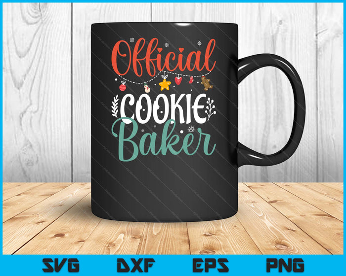 Official Cookie Baker Funny Christmas Couples Matching SVG PNG Digital Printable Files