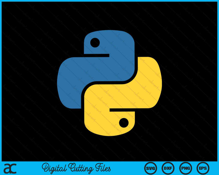 Logotipo oficial de Python para desarrolladores SVG PNG Archivos de corte digital