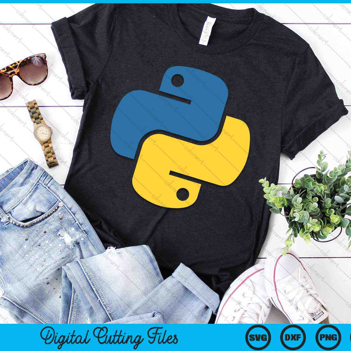 Officieel Python-logo voor ontwikkelaars SVG PNG digitale snijbestanden