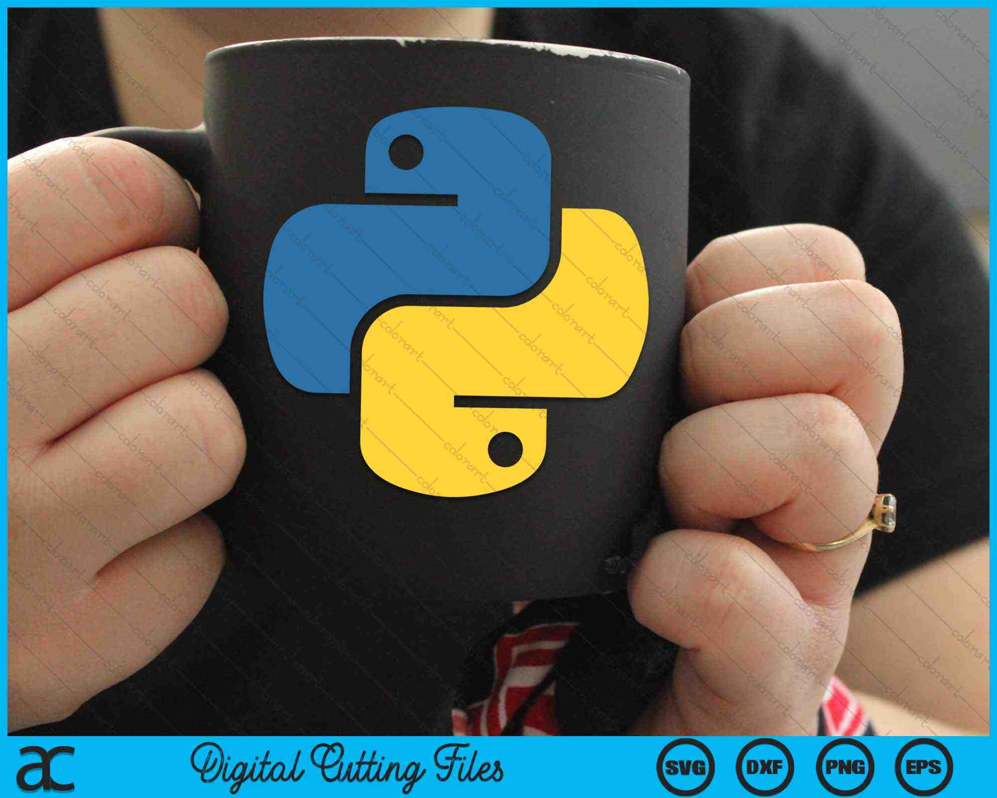 Official Python Logo for Developers SVG PNG Digital Cutting Files ...