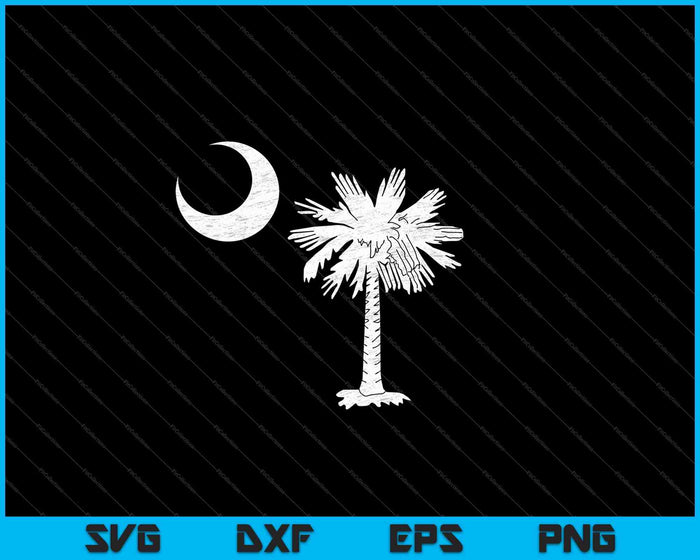 Officiële South Carolina Palmetto staat vlag SVG PNG snijden afdrukbare bestanden