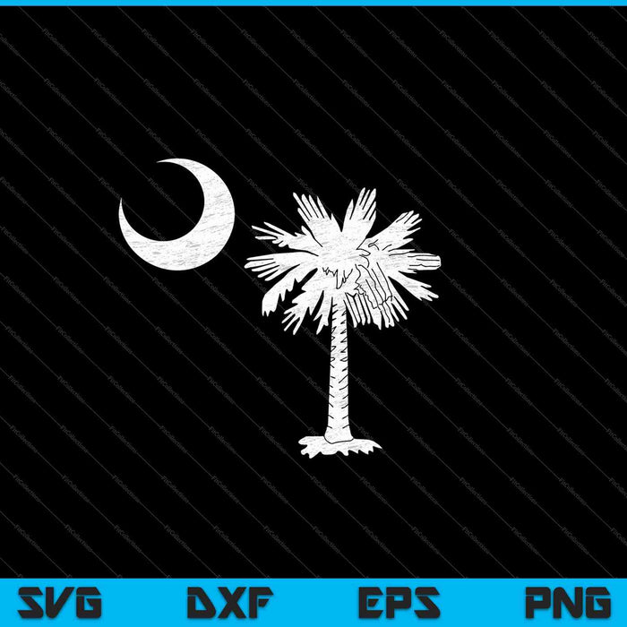 Official South Carolina Palmetto State Flag SVG PNG Cutting Printable Files