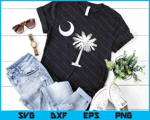 Official South Carolina Palmetto State Flag SVG PNG Cutting Printable Files - on a t-shirt
