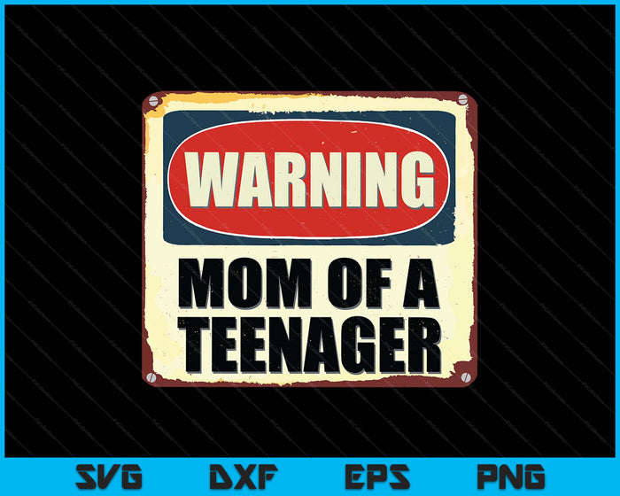 Official Teenager 13th Birthday Matching Mom Of A Teenager SVG PNG Digital Printable Files