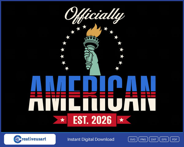 Officially American Est 2026 SVG design