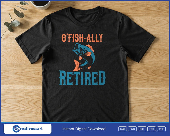 Ofishally Retired design printed on a black t-shirt