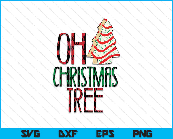 Oh Christmas Cake Tree SVG PNG Digital Cutting Files