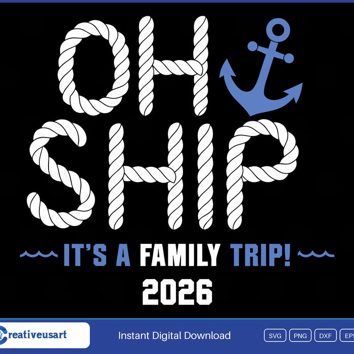 Oh Ship It's A Family Trip 2026 SVG design