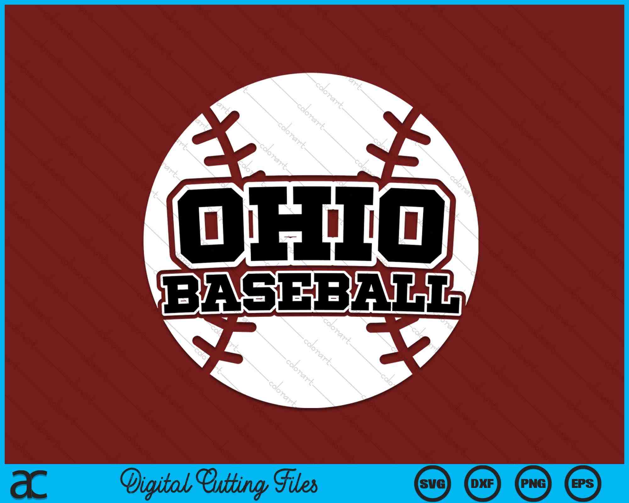 Ohio Baseball Block Font SVG PNG Digital Cutting Files – creativeusarts