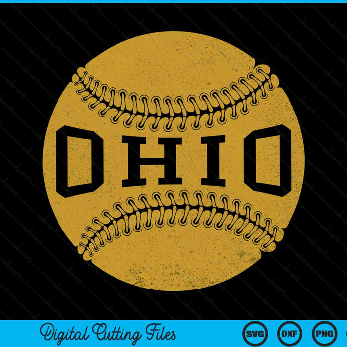 Ohio Baseball Fan SVG PNG Digital Cutting Files