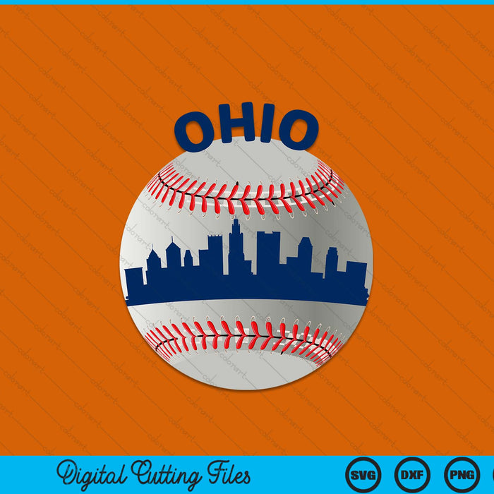 Ohio baseball team fans of space city SVG PNG cut file for Cricut