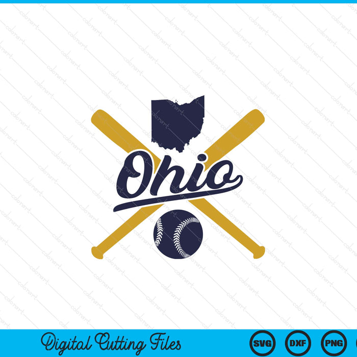 Ohio baseball vintage Wisconsin pride love city SVG cut file