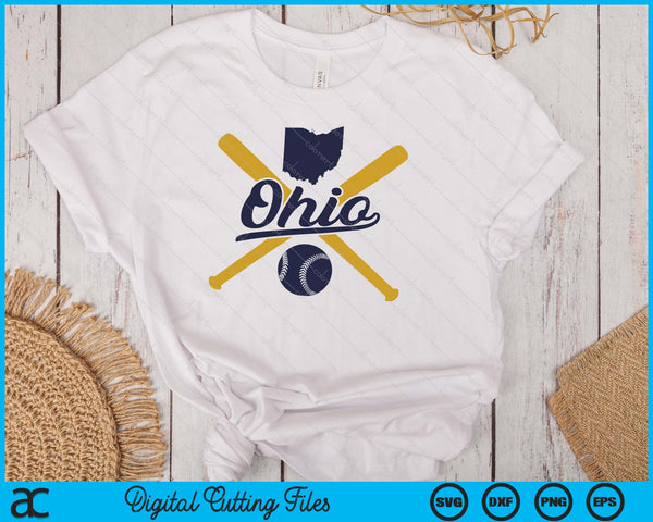 Ohio Baseball Vintage Wisconsin Pride Love City SVG PNG Digital Cutting Files