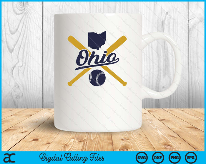 Ohio Baseball Vintage Wisconsin Pride Love City SVG PNG Digital Cutting Files