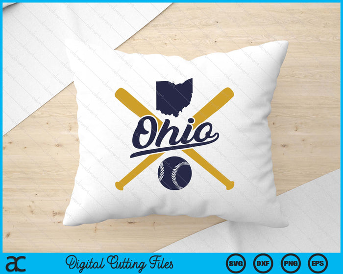 Ohio Baseball Vintage Wisconsin Pride Love City SVG PNG Digital Cutting Files