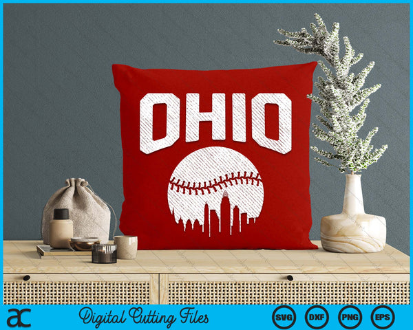 Ohio City California Baseball Skyline Vintage Souvenir SVG PNG Digital Printable Files