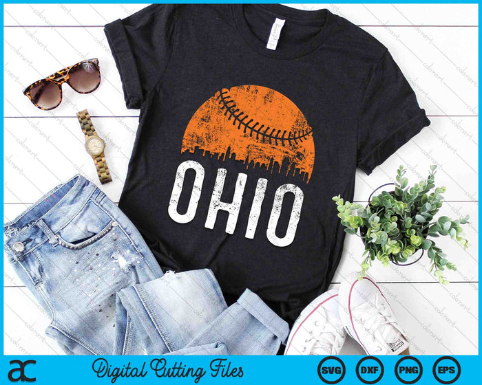 Ohio Skyline Ohio Baseball SVG PNG Digital Cutting Files