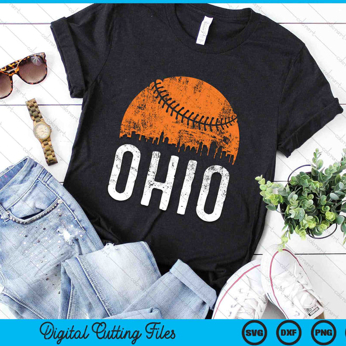 Ohio Skyline Ohio Baseball SVG PNG Digital Cutting Files