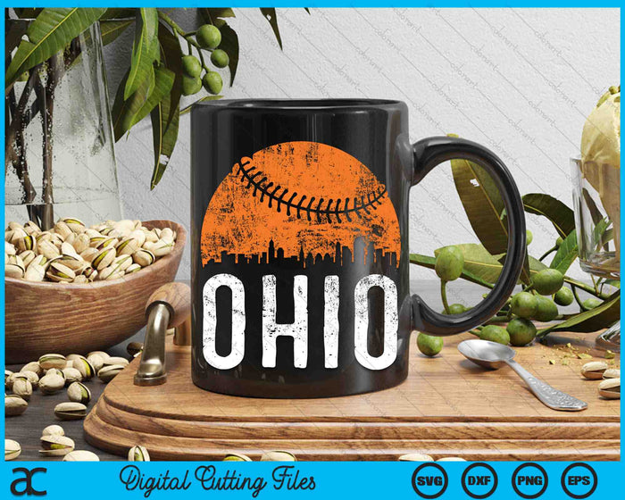 Ohio Skyline Ohio Baseball SVG PNG Digital Cutting Files