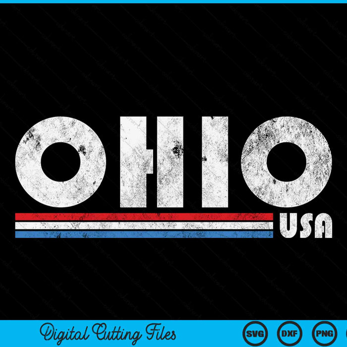 Ohio USA Retro Vintage State SVG PNG Digital Cutting File