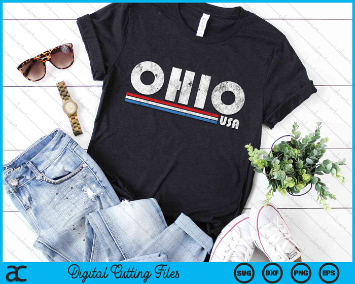 Ohio USA Retro Vintage State SVG PNG Digital Cutting File