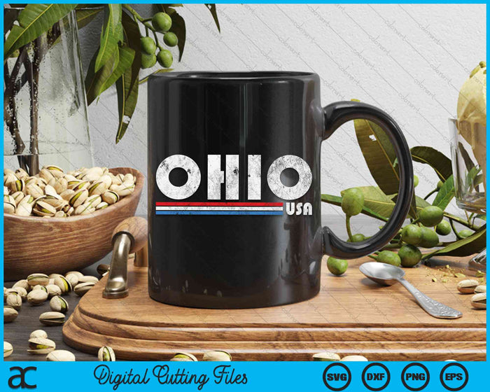 Ohio USA Retro Vintage State SVG PNG Digital Cutting File