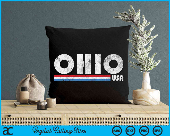 Ohio USA Retro Vintage State SVG PNG Digital Cutting File