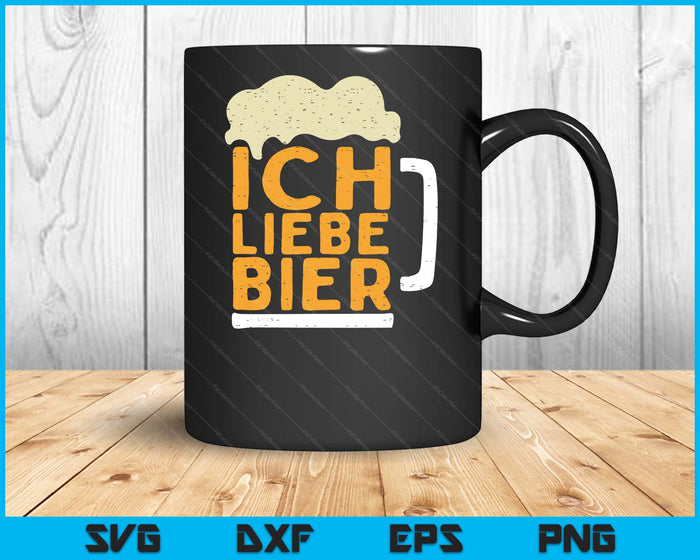 Oktoberfest Ich Liebe Bier Funny German Costume SVG PNG Digital Printable Files
