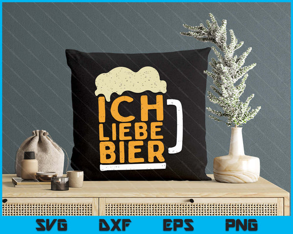 Oktoberfest Ich Liebe Bier Funny German Costume SVG PNG Digital Printable Files