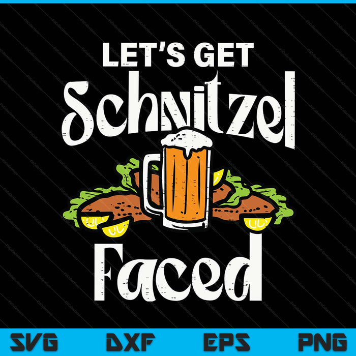 Oktoberfest lets get schnitzel faced Bavarian SVG cut file