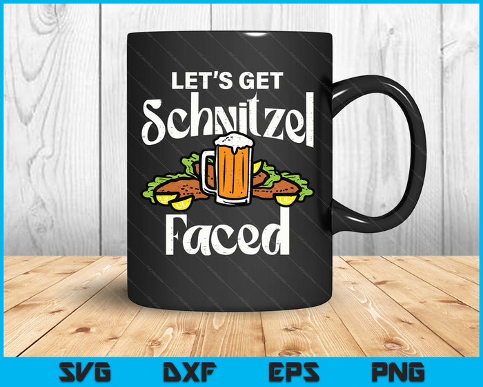 Oktoberfest Lets Get Schnitzel Faced Bavarian SVG PNG Digital Printable Files