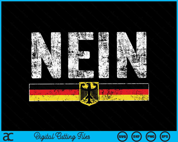 Oktoberfest Nein Vintage Germany Flag SVG PNG Digital Cutting Files