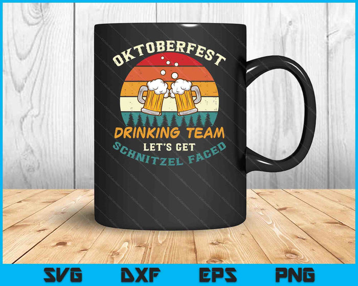 Oktoberfest Team Lets Get Schnitzel Faced German Men Women SVG PNG Digital Cutting File