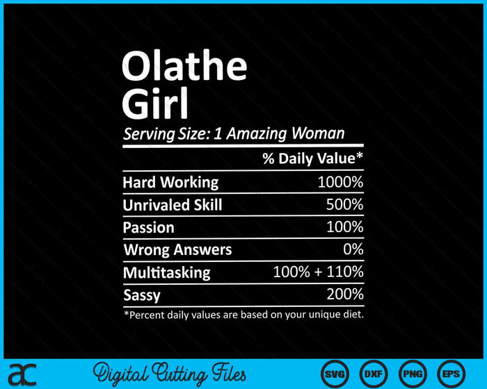 Olathe Girl KS Kansas Funny City Home Roots SVG PNG Digital Cutting File