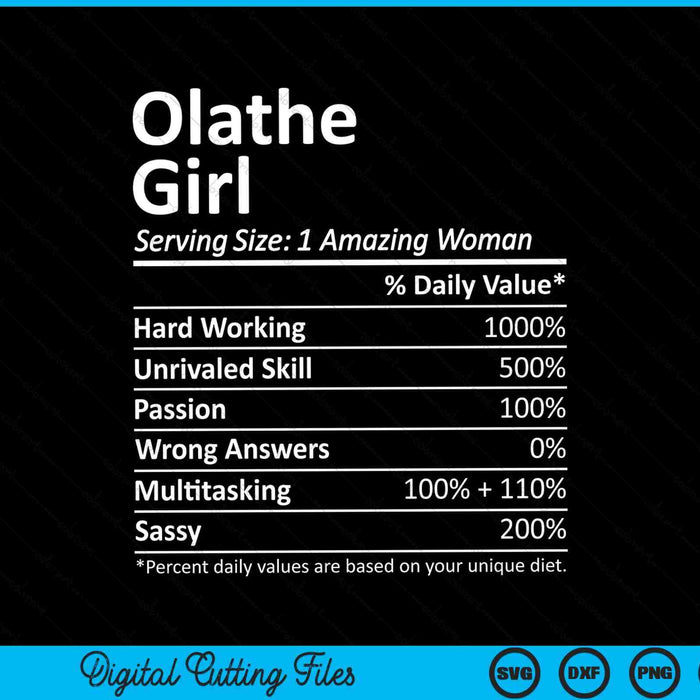 Olathe Girl KS Kansas Funny City Home Roots SVG PNG Digital Cutting File